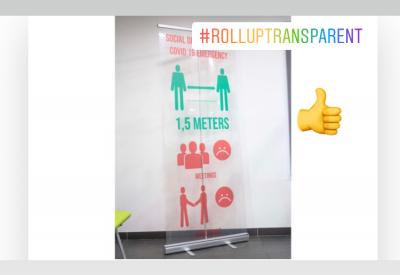 NOUVEAU ! Le Roll'up transparent