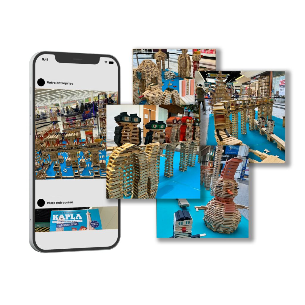 Présentation animation Kapla pour centre centres commerciaux - ARTITUDE Communication